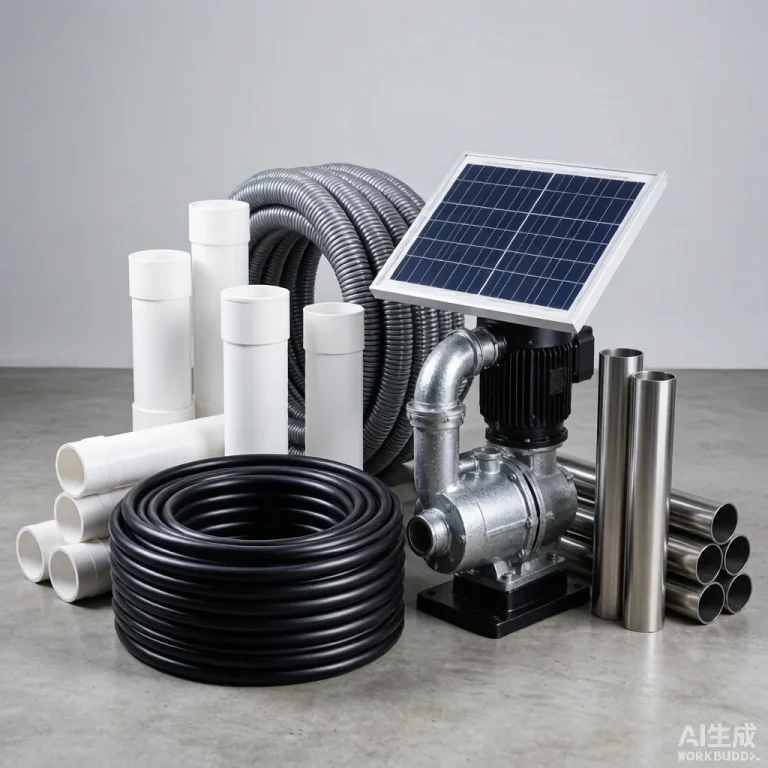 Solar Pump Piping Material Selection: PVC, HDPE, Galvanized Steel and Stainless Compared