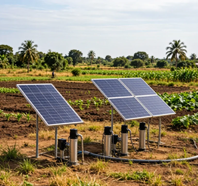 East Africa solar water pump installation for agricultural irrigation projects